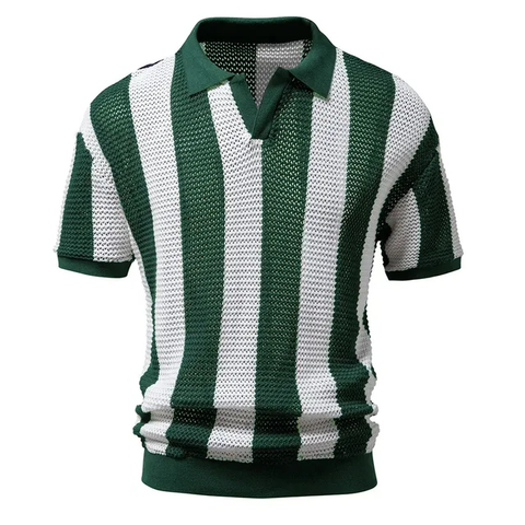 Camisa Transpirable Rayas /Verde T01