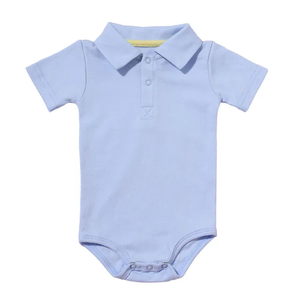 Mameluco tipo Polo para bebe /  B70 celeste