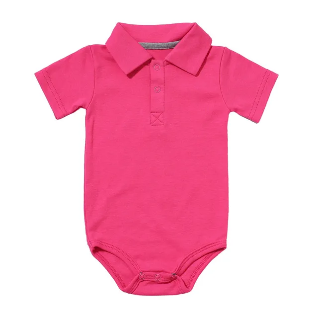 Mameluco tipo Polo para bebe /  B70 Rosa