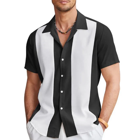 Camisa Casual / Negro-Blanco S2