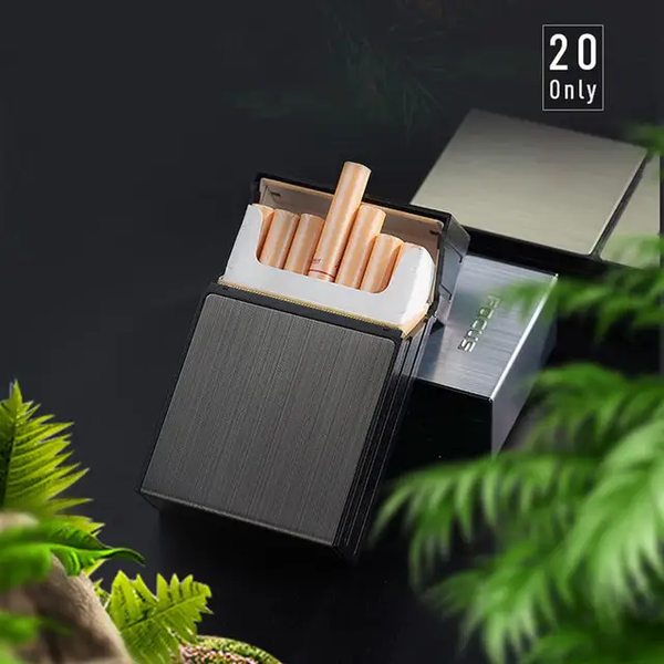 Caja para Cigarrillos y Encendedor/ Negro IM13