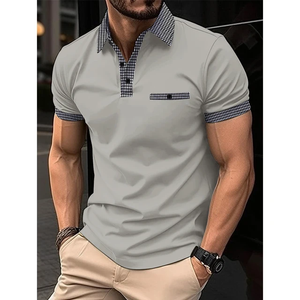 Camisa casual tipo polo/ R49 - Gris