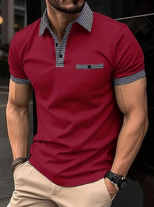 Camisa casual tipo polo/ R49 - Roja