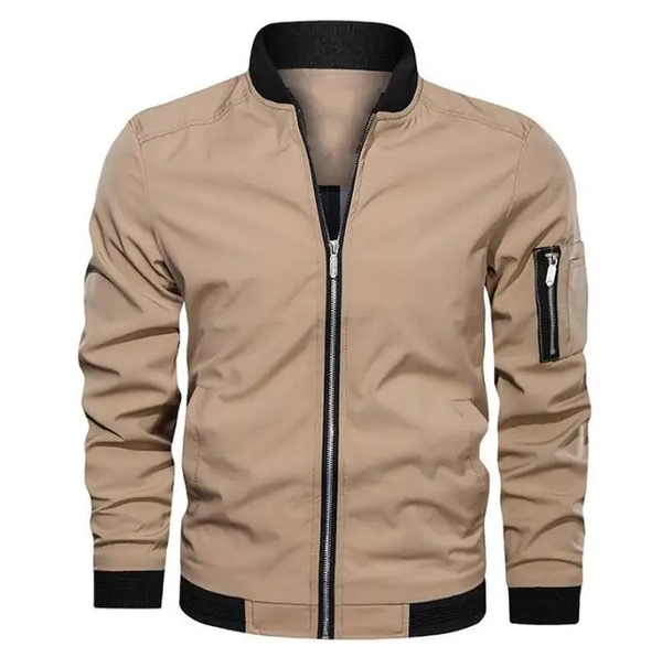 Chaqueta con bolsillo para caballero/ Beige FM03