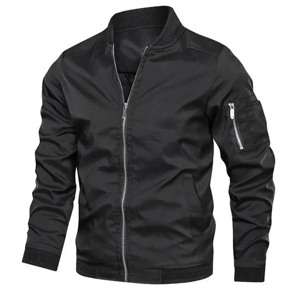 Chaqueta con bolsillo para caballero/ Negra FM03