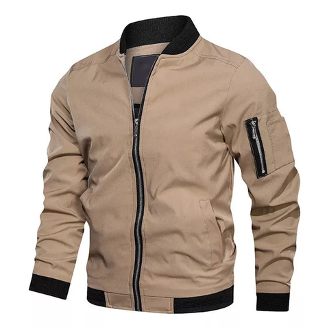 Chaqueta con bolsillo para caballero/ Beige FM03