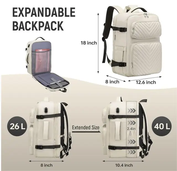 Mochila de Equipaje / Blanco DF02