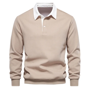 Sudadera para Caballero Tipo Polo/Beige N09