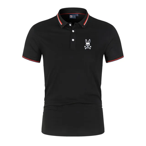 Camisa Psycho Bunny Tipo Polo  /Negro N11