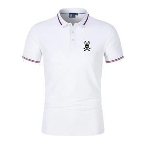 Camisa Psycho Bunny Tipo Polo  /White N11