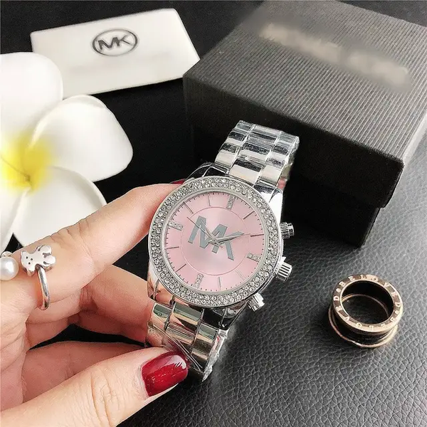 Reloj MK para dama / Plateado - Rosa DM04