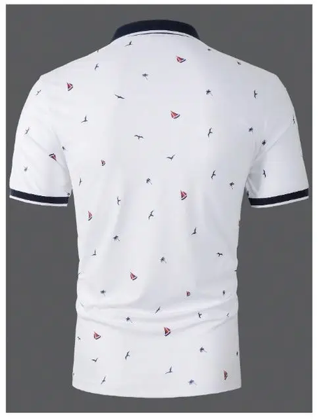 Camisa tipo polo para caballero / Blanco TC9