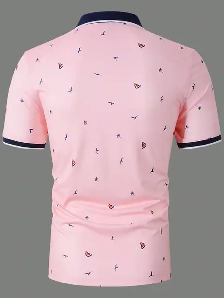 Camisa tipo polo para caballero / Rosa TC9