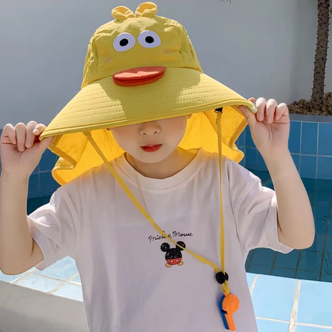 Sombrero con protección solar para niños / Amarillo B143