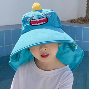 Sombrero con protección solar para niños / Celeste B143