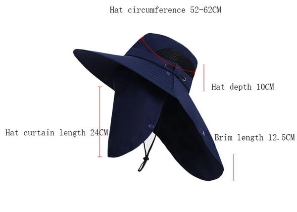 Sombrero Impermeable con protección UV / Azul Marino B144