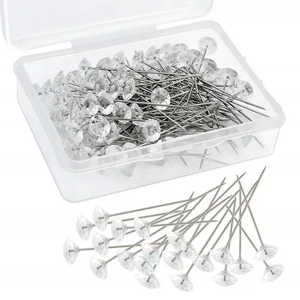 Alfiler cabeza de Diamante/Caja 100 pcs DT18