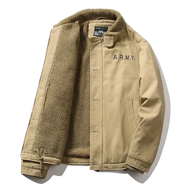 Abrigo Casual Hombre - A002 Beige ARMY