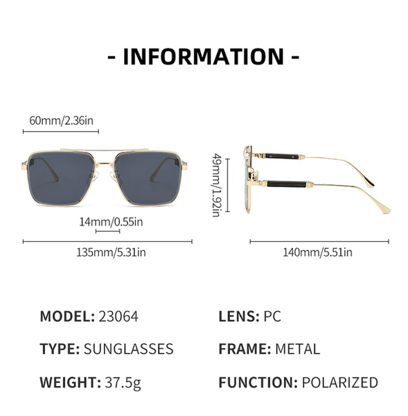 Lentes de Sol 2024 / Gris- Dorado C153