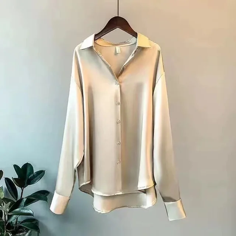 Camisa formal para Mujer /Beige DG06