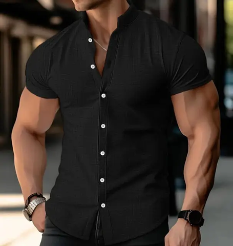 Camisa Casual  para Caballero/ Negro DF05