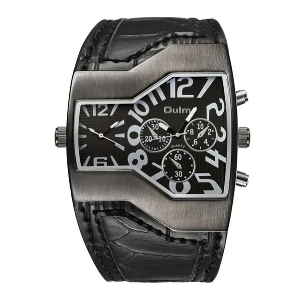 Reloj multifuncional de cuero / - Negro K125