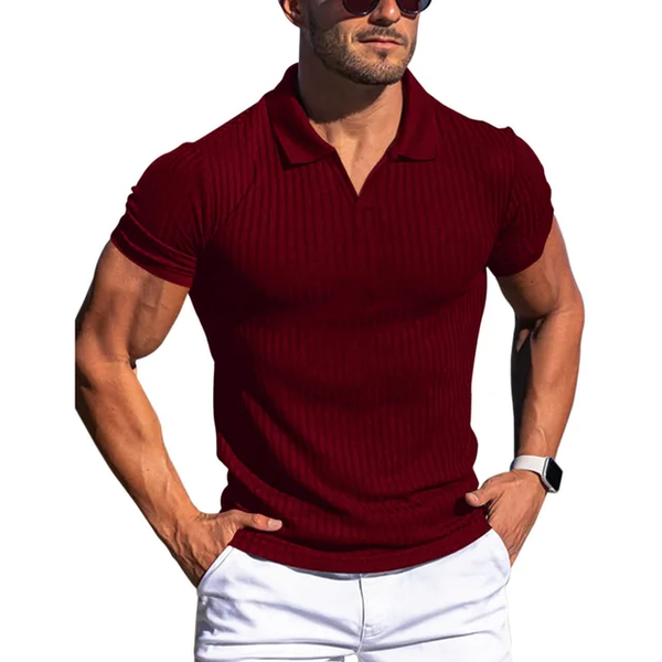 Camisa casual tipo polo/ IM20 - Vino