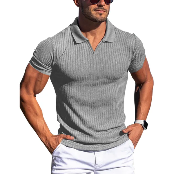 Camisa casual tipo polo/ IM20 - Gris