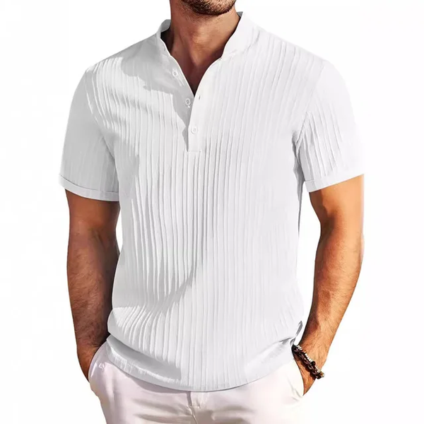 Camisa casual tipo polo/Blanco- S028