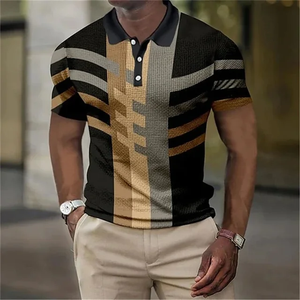 Camisa casual tipo polo/Negra- S034