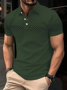 Camisa casual tipo polo/Verde- S037