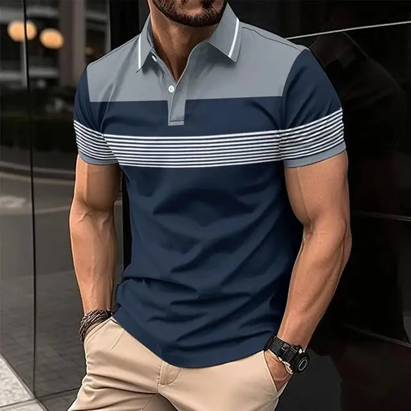 Camisa casual tipo polo/Gris- S038