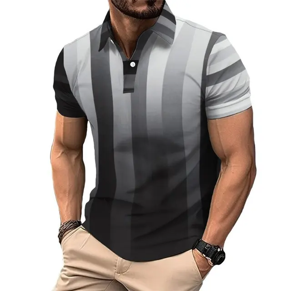 Camisa casual tipo polo/Difuminado S040