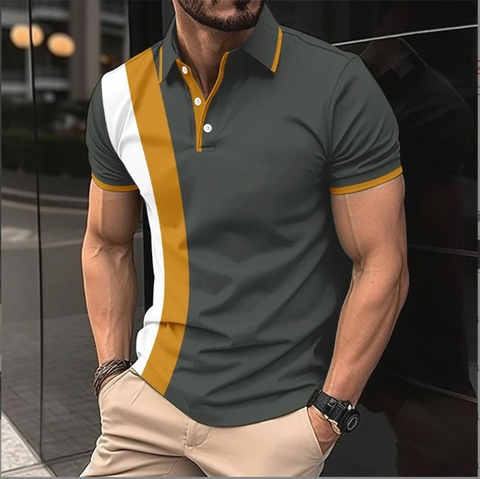 Camisa casual tipo polo/Verde S042