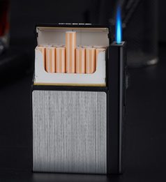Caja para Cigarrillos y Encendedor/ Gris IM14