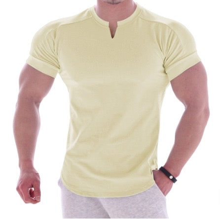 Camiseta Cuello V C009 - Amarillo