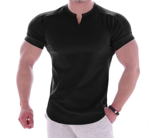 Camiseta Cuello V C009 - Negro
