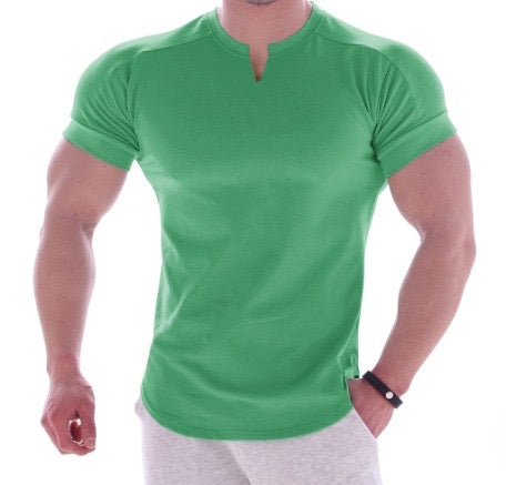 Camiseta Cuello V C009 - Verde