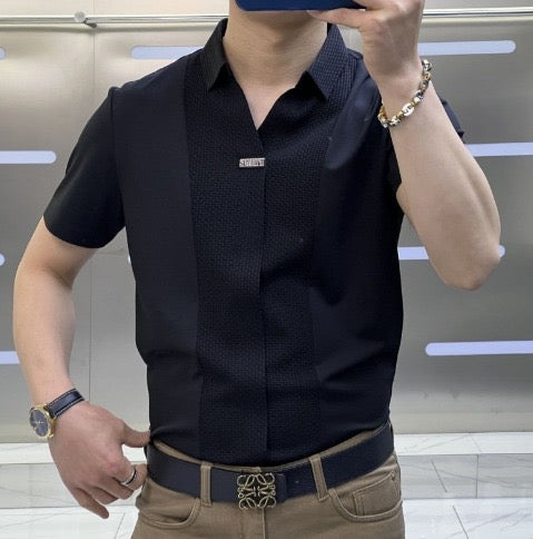 Camisa Tipo Polo - C014 Negra