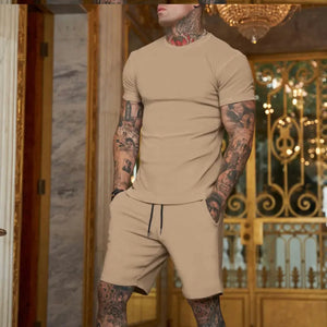 Set de Camiseta y Short para Hombre - Beige