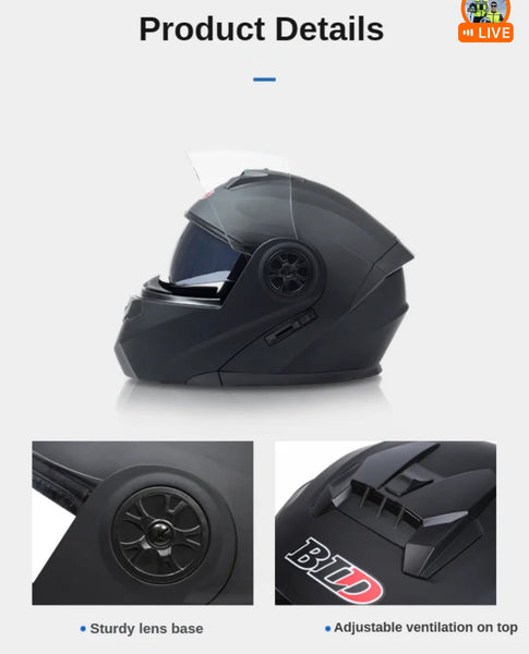 Casco para Moto con lentes Certificado /IM12