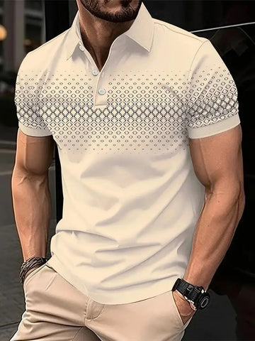 Camisa casual tipo polo/Beige - S037