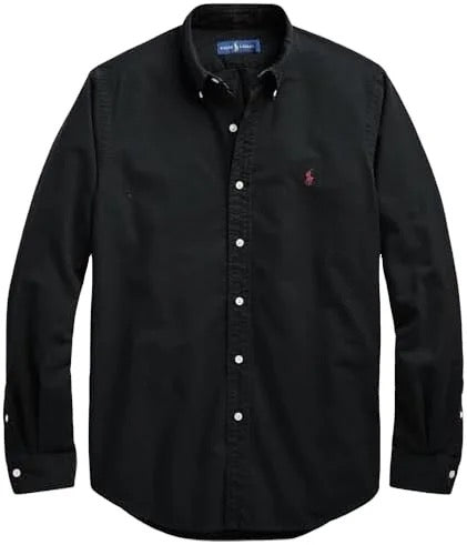 Camisa formal tipo polo para Caballero/ Negro AM05