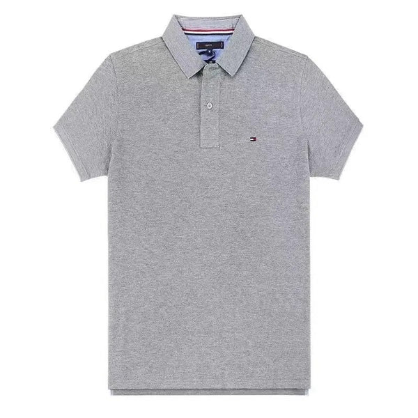 Camisa Casual Tipo Polo Tommy/ KM05- Gris