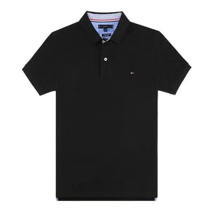 Camisa Casual Tipo Polo Tommy/ KM05- Negro