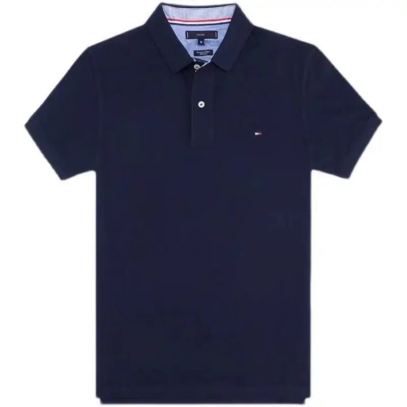 Camisa Casual Tipo Polo Tommy/ KM05- Azul