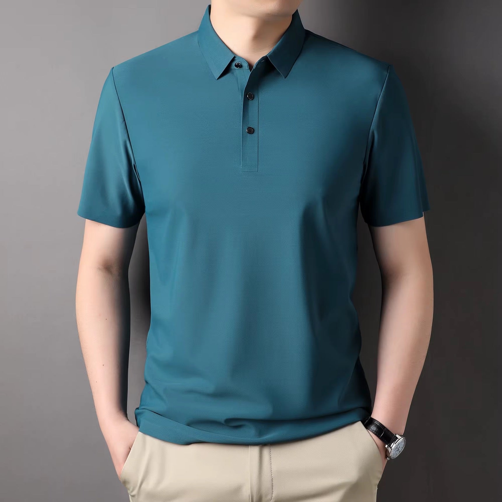 Camisa casual para caballero/ Azul Turquesa B173