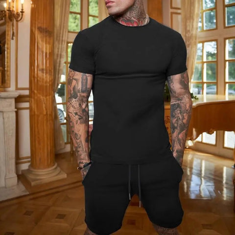 Set de Camiseta y Short para Hombre - Negro