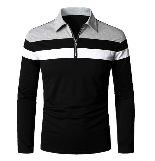 Camiseta tipo polo manga larga outlet