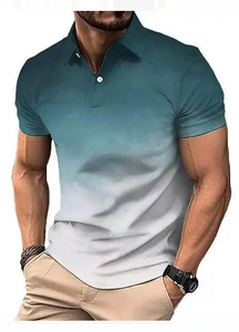 Camisa casual tipo polo/Difuminado S041